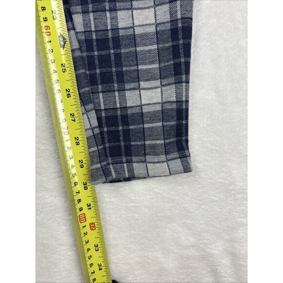 YOUNGLA Dress Pants Gray Navy Blue Plaid Size 30 x 30 Men's Pants Stretch NWT - Picture 5 of 9